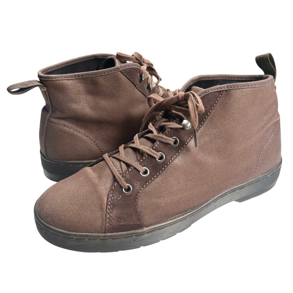 Dr. Martens | Unisex | Coburg Brown Canvas Suede Ankle Chukka Boots | M 10 W 11